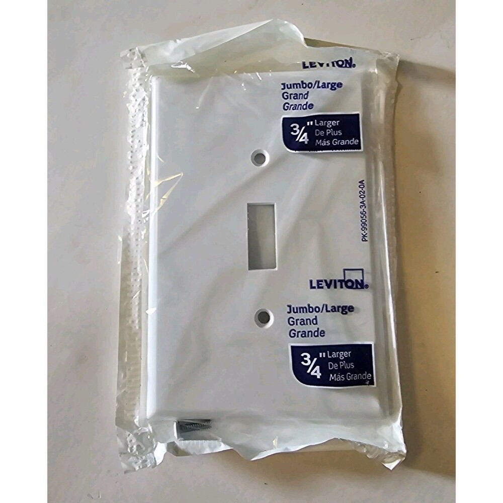 Leviton R52-88101-W Wallplate Jumbo 1-Gang 3.5"W x 5.25"H